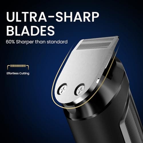 Ufree 3-in-1 Beard Trimmer for Men, IPX6 Waterproof Electric Shaver, Black — view 2