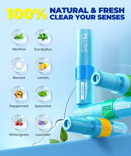 FILLOVE 1s Fast Nausea Relief Nasal Stick with 2-in-1 Motion Sickness Ease, 100% Natural Essential Oils for Pregnant Women, Non-Drowsy Travel Essentials & Cruise Essentials for Car, Airplane — view 4