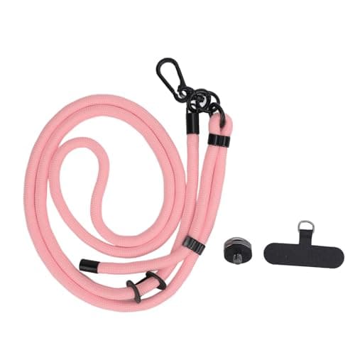 LIYJTK Action Camera Lanyard Adjustable Quick Release Anti Lost Rope for Pocket 3, Action 5, ONE X4 Adjustable Strap (Pink)
