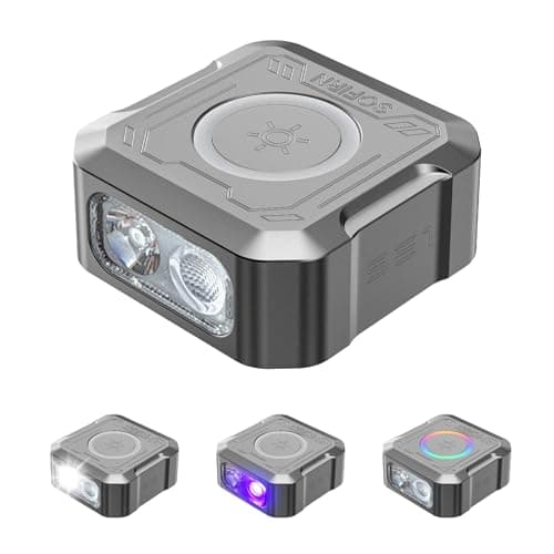 Sofirn SE1 Mini Keychain Flashlight, 300 Lumens EDC Flashlight with UV Light, RGB Ring, Magnet & USB-C, Rechargeable CNC Metal Body for Everyday Carry, Emergency, Camping & Outdoor