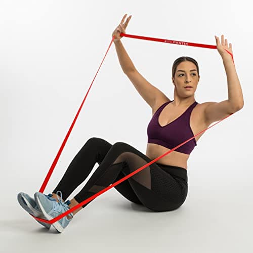 PANTIK Resistance Band for Women and Men Pull up Bands Exercise Loop Band for Body Stretching Powerlifting Yoga Pilates Resistance Training (Red: 15-35 lbs) — view 4