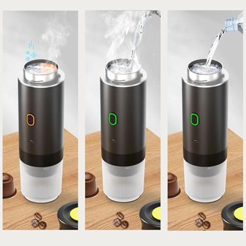 Portable Coffee Maker - Rechargeable Portable Coffee Machine | Coffee Machine Filter | Travel Coffee Maker | Travel Pot for Camping | Rechargeable RV Device, Hiking — view 3