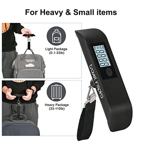 travel inspira Luggage Scale, Portable Suitcase, Weighing Scales (Black) — view 4