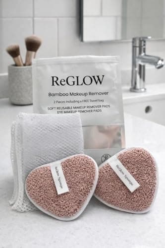 ReGlow Bamboo Makeup Remover Pads (2 Pack) – Ultra Soft, Washable, Eco-Friendly Face Cleansing Pads – Gentle on Sensitive Skin – Removes Makeup with Water – Zero-Waste Beauty (Blush Pink) — view 4