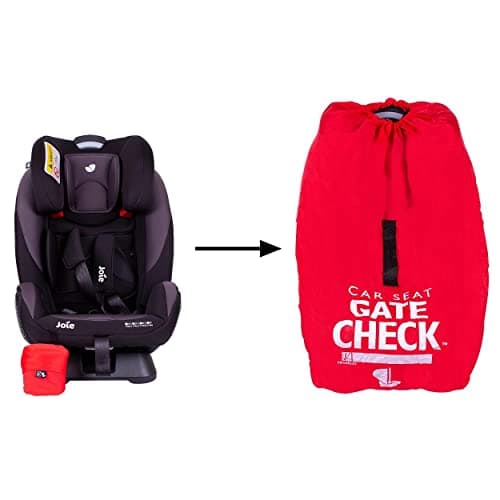 YöL Baby Car Seat Travel Bag Gate Way Check Protector for Standard Car Booster Airplane Travel Holiday Waterproof Universal Size Easy to Use Red Sack. — view 2