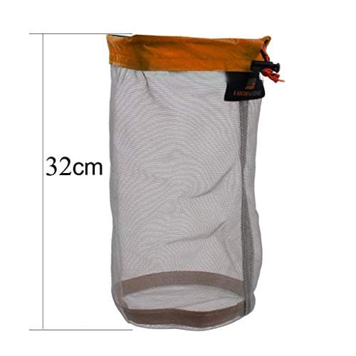 Yundxi 5pcs Ultralight Ultra Stuff Sacks Set Mesh Drawstring Storage Bags — view 3