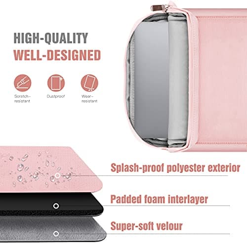 TiMOVO 9-11" Tablet Sleeve Bag Carrying Case with Strap, Pink — view 5