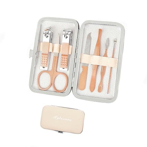 Manicure Set,Nail Clipper Set Personal Care Manicure Pedicure Set Portable Travel Grooming Kit for Women Men Family Friends Wife (Pink)