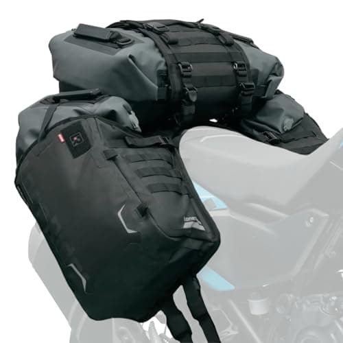 Lone Rider Rackless Motorcycle Saddlebag Panniers 70L Waterproof BMW GS Fit — view 2