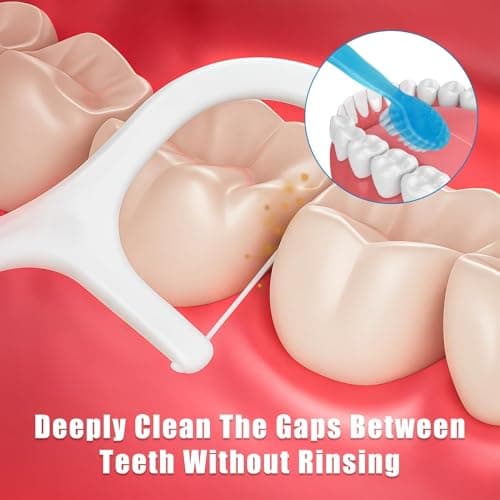 5 in 1 Mini Toothbrush with Toothpast + Tongue Scraper + Floss + Pick, Portable Travel Toothbrush Set Individually, Portable Oral Care, Individually Wrapped for Work Travel Camping — view 4
