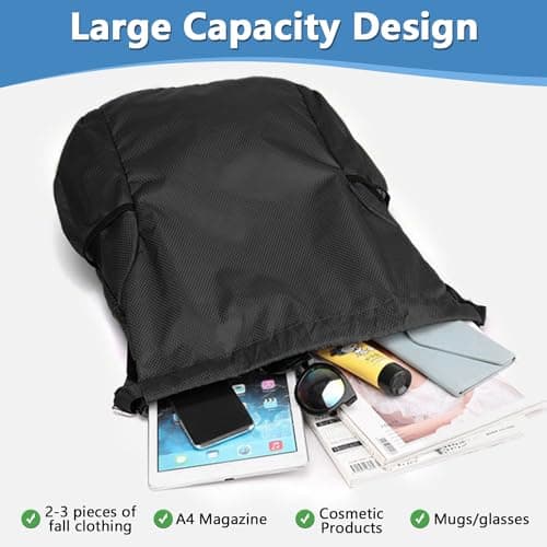 Didiseen Drawstring Bag Waterproof 50 * 44 cm Oxford Gym Sack Blue — view 5