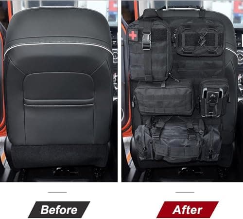 Refein Tactical Car Seat Back Organiser with 5 Detachable Storage Bag — view 4