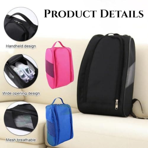 Upgrade Golf Shoe Bag, Football Boot Bag, for Walking, Travel, Gym, Storage — view 5