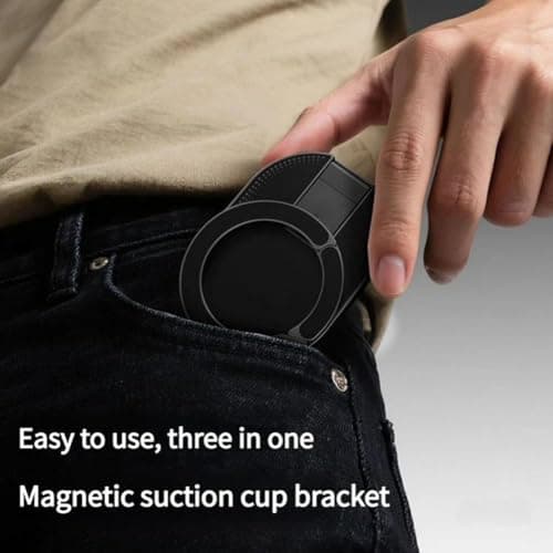 3-in-1 Suction Magnetic Phone Holder with Suction Cup & Hook,360°Rotatable Phone Holder Stand,Foldable,Portable Foldable Car Dashboard Mount for Car, Home, Gym, Travel — view 3