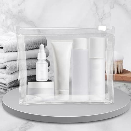 10pcs Travel Toiletry Bag PVC Cosmetic Bag for Camping Fitness Use — view 5