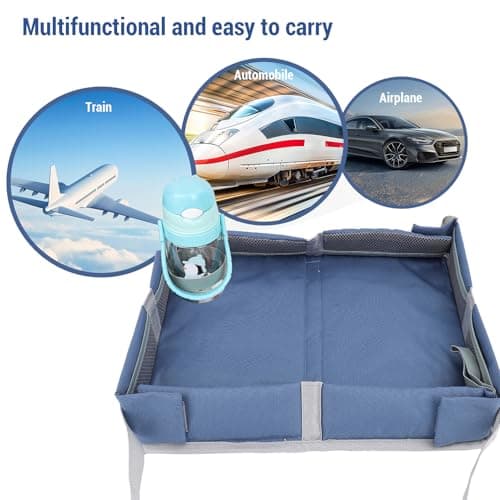 UPALDHOU Travel Tray Cover, Foldable Stone Blue — view 3