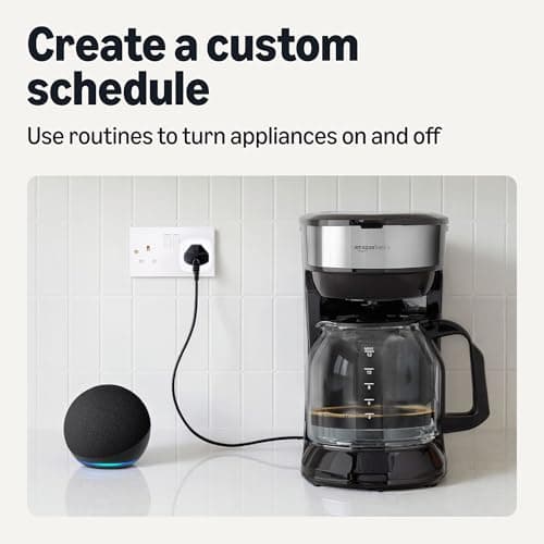 Amazon Basics Smart Plug, Matter Compatible, Compatible with Amazon Alexa, Google Home, Apple HomeKit, Matter Hub Required, 2.4 GHz Wi-Fi only, White, 1-Pack — view 5