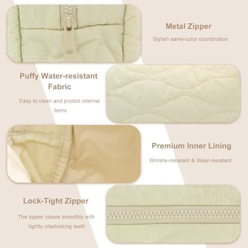 Makeup Bag Travel Cosmetic Organiser for Women, 3 Compartments, Yellow — view 4