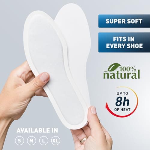 The Heat Company New Sizes Feet Warmers - 8 Hours of Heat Thermal Insole Shoe Heating Foot Warmer Foot Heaters Small( UK 3-5), 30 Pairs — view 2