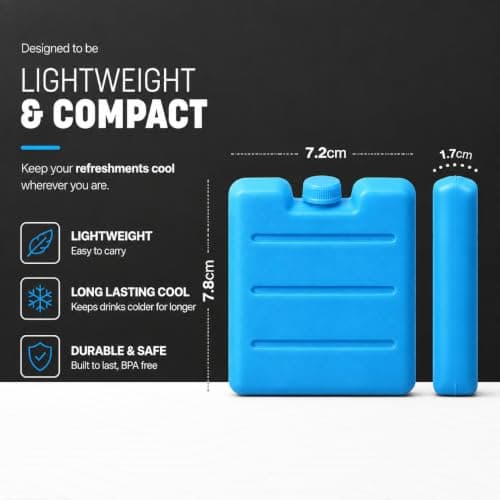 KEPLIN Mini Freezer Ice Packs (6 Pack) – Multicolour Reusable Cooling Blocks for Lunch Boxes, Small Cooler Bags, Travel & Picnic – Compact Design with Long Lasting Cooling Performance — view 2