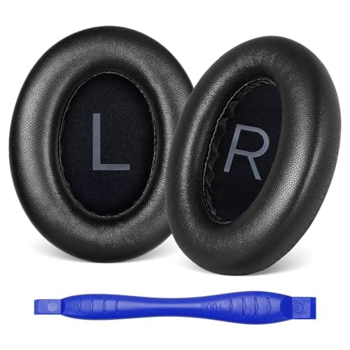 Replacement Ear Pads for Bose NC700 / 700 Noise Cancelling Headphones, Aurivor Lambskin Leather Earpad Covers/Cushion Kit with Plush Memory Foam, Thickened Comfort, Tear-Resistant Seams (Black)