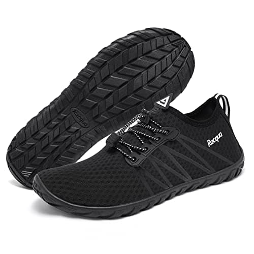 Racqua Men Women Water Shoes Quick-Dry Non-Slip Aqua Shoes Black 3 — view 3