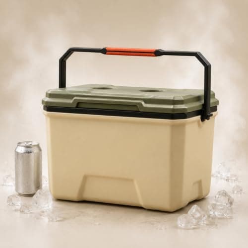 KQFCAZRE Insulated Insulated Container Food Grade Portable Chiller with Handle BPA Ice Chest with Handle for Picnics, Road Trips — view 6