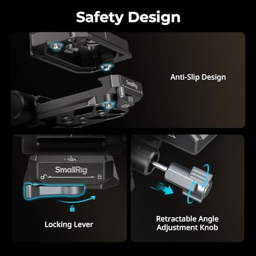 SMALLRIG Power Banks Mount Plate Kit, Power Bank Holder with Double Quick Release Plate for Arca-Swiss, Aluminum Alloy Adjustable Powerbank Mount Plate for Mirrorless Camera and Power Banks - 4695 — view 6