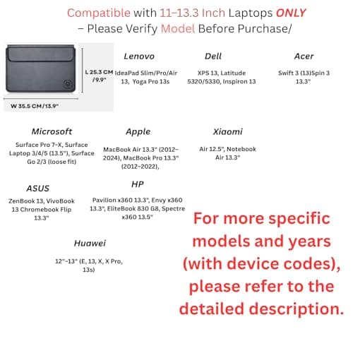 KCA_S3 Silver Laptop Sleeve 11-13.3 Inch ONLY Xiaomi Air 13.3" Huawei MateBook E X 13 Honor MagicBook MacBook Air Pro ASUS ZenBook 13 Acer Swift 3 Galaxy Xiaomi 12.5 Magnetic Stand, Not for 14-16” — view 4