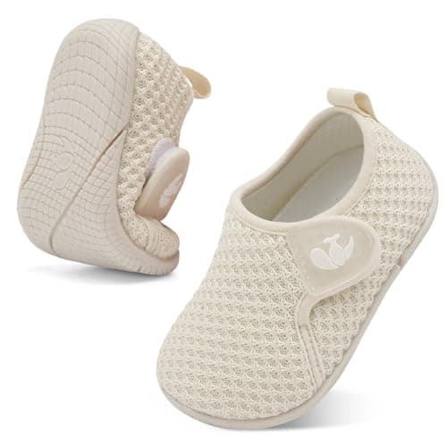 JOINFREE Baby Trainers Boys Girls Lightweight Walking Shoes Beige