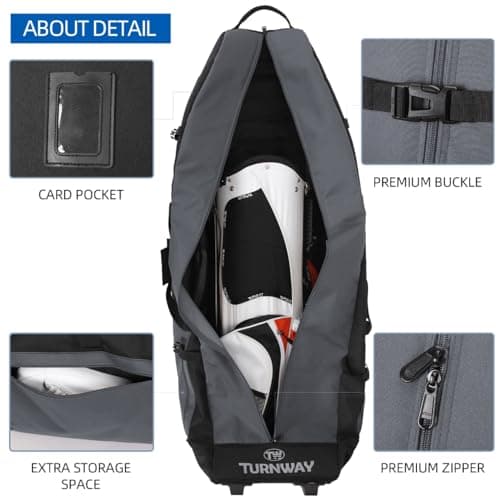 TurnWay Foldable Golf Travel Bag Flight with Wheels — view 4