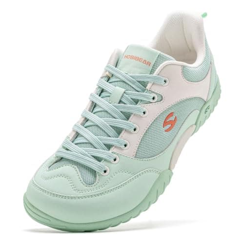 HOBIBEAR Unisex Wide Toe Barefoot Shoes Lightweight Fashion Trainers for Men Women Casual Walking(Light Green,UK 7)