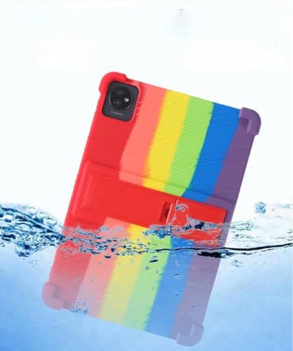 INSOLKIDON Compatible with Case for Blackview Tab 70 Wifi 10.1 INCH tablet, Full Coverage Ultra Slim adjustable Stand Silicone Shockproof Lightweight Protective Cover Case (Sky Blue) — view 6