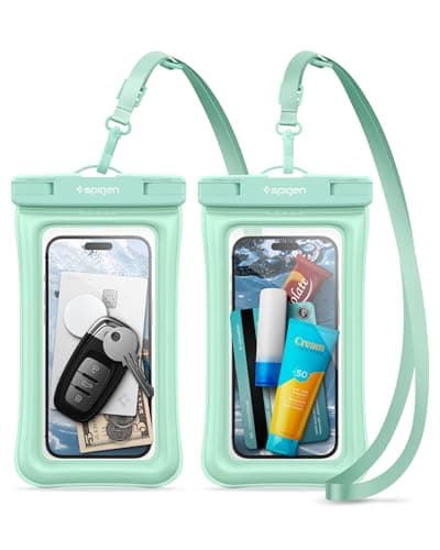 Spigen [2 PACK Floating Waterproof Floating Phone Case Up to 8.2" Mint
