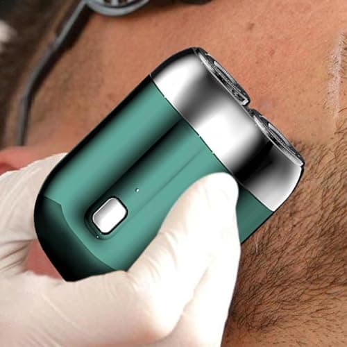 scyca Compact Shaver for Men, Portable Electric Shaver - 2024 Double Head Beard Shaving Buzzer - Pocket Size Electric Shaver with Motor, Waterproof Electric Rotary Shaver, — view 3