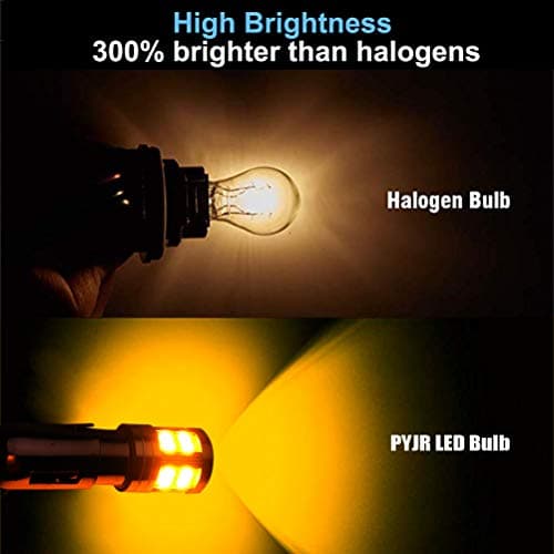 1156 Ba15S 1141 P21W Amber Yellow Orange Led Bulbs, With Projector Extremely Bright 6W Dc 10-30V, For Backup, Reverse Lights, DRL Daytime, Rear fog light, Not used for turn signal(Pack Of 2) — view 5