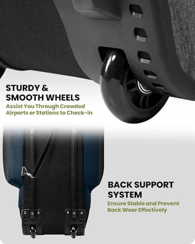 OutdoorMaster Padded Golf Travel Bag with Reinforced Wheels — view 3