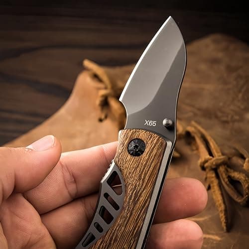 Folding Multitool Tool, Wooden Handle Box Opener with Bottle Opener for Ideal Pocket Tool for Camping, DIY Activities, Hiking - Gift Men — view 3