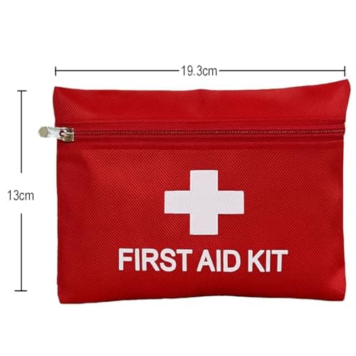 Cherry-on-Top Empty First Aid Bag – Small Travel First Aid Pouch for DIY Medical Kit, Red Compact Storage Bag — view 2