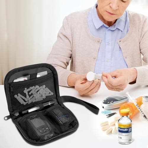 MEDMAX Diabetic Travel Case with Handle Strap (Upgrade Version) — view 2