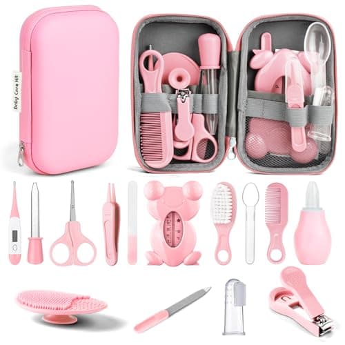 Flintronic 20 in 1 Baby Healthcare and Grooming Kit, Newborn Baby Care Accessories with Hair Brush, Comb, Nail Clippers, for Newborn Girls Boys