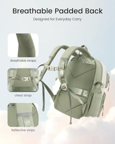 LOVEVOOK Cute School Bags for Girls, 17.3 Inch Large Laptop Backpack Womens — view 5