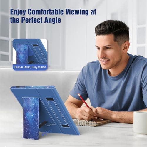 TiMOVO Universal Case for 10.1 Inch Android Tablet, Blue Starry Sky — view 5