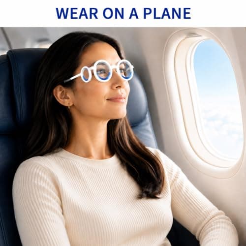 Tinminx Portable Motion Sickness Glasses Foldable Blue for Travel Use — view 4