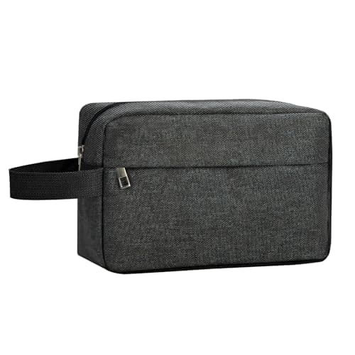 Woobroo Travel Toiletry Bag for Men and Women, Portable Travel Wash Bag Water-Resistant Shaving Bag Makeup Bag with Handle Dopp Kit for Toiletries Accessories Cosmetics Brushes