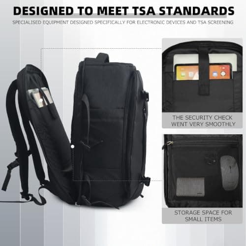 Travel Backpack 48L TSA-Approved Large Carry On Backpack Water-Resistant — view 2