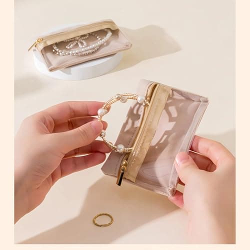 Businey Travel Jewellery Pouches,12pcs Small Jewellery Bag with Zipper, Jewellery Rolls for Travelling, Jewellery Organiser for Women Travel Business Trip — view 6