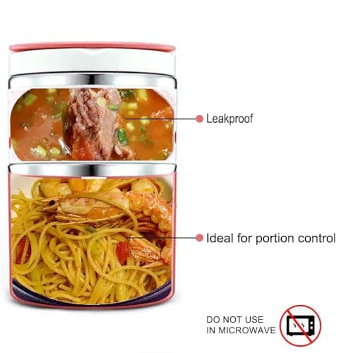 Lille Home Insulated Food Flask, Vacuum Insulated Lunch Box, 950ml — view 2