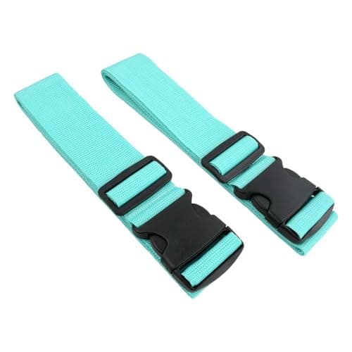 Heavy Duty Luggage Straps for Suitcases Packing Belts Travel Accessories Adjustable Bag Strap 2 Pack (Teal) — view 2