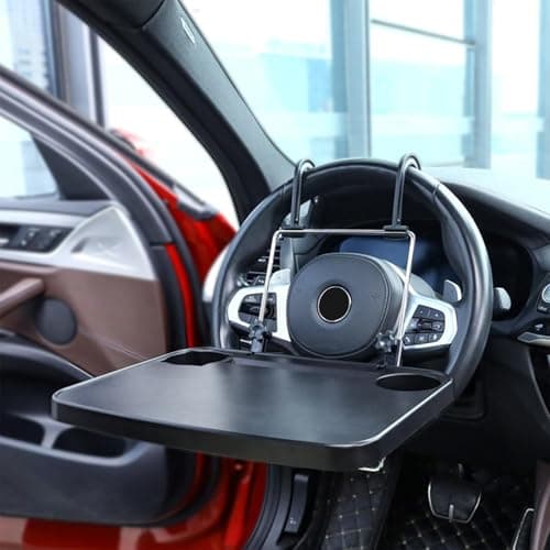 Steering Wheel Tray - Foldable Back Seat Headrest Tray With Hook, Laptop Car Desk For Adults Driver, Portable Car Seat Travel Trays Table, Food Snacks Tablet Holder — view 5